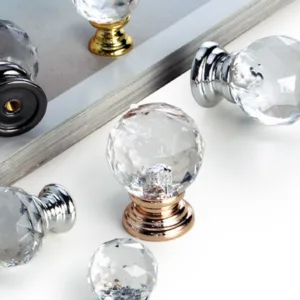 ปุ่มจับคริสตัล ฐานโลหะหรู | AS-0120/AS-0123