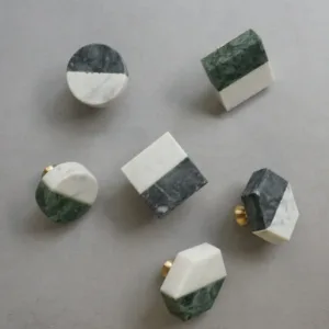 AS-0058-AS-0060 | ปุ่มจับเฟอร์นิเจอร์หินอ่อนดีไซน์ทูโทน