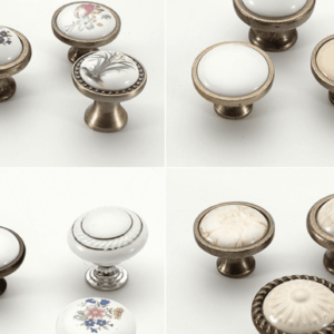 ลูกบิดเซรามิก C-1007 ติดตั้งบนตู้เฟอร์นิเจอร์