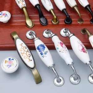 C-1010 Series มือจับตู้เซรามิกผสมซิงค์อัลลอย ลวดลายดอกไม้และลายคลาสสิก หลากหลายแบบ