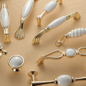 C-1020 Series | มือจับตู้ / ลูกบิดเซรามิก สีทอง