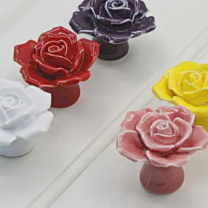 C-1034 Series | มือจับตู้เซรามิครูปดอกกุหลาบ