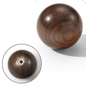 RG–0012 มือจับไม้แท้ทรงกลม ปุ่มจับเฟอร์นิเจอร์ไม้ธรรมชาติ