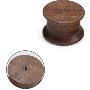 CR–0018 มือจับไม้วอลนัท ปุ่มจับตู้ลิ้นชักสไตล์มินิมอล รูเดี่ยว