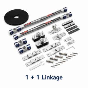 1+1 Linkage ระบบลิงค์ 1+1 เปิดสวนทางสำหรับ ประตูเหล็ก และประตูไม้