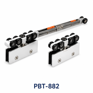 PBT-882 ลูกล้อแขวน พร้อมระบบกันกระแทก สำหรับประตูกระจก